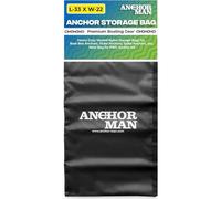 Anchor-Man Anchor Storage Bag - Heavy Duty Vented Nylon Storage Bags for Boat Box Anchors, Fluke Anchors, Spike Anchors, etc - Ideal Bag for PWC Anchor Kit - 2 Sizes (18"x29"/22"x33") (L-33 x W-22)
