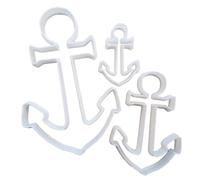 Anchor Marine Ship Sail Shape Cookie Cutter Dough Biscuit Pastry Fondant Sharp Stencil Beach Seaside Sea Side Ocean (Set of 3)