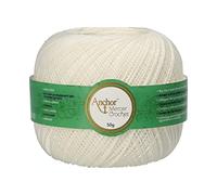 ANCHOR Mercer Crochet, Thickness: 40, Packaging: 50G, Running Length: 550M white Crochet Threads