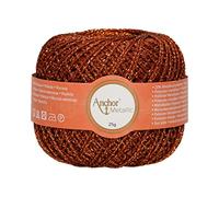 ANCHOR Metallic, Packaging: 25G, Running Length: 100M copper Crochet Threads