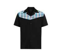 Anchor MSJ Men’s Retro Bowling Shirt 50s Style Two Tone Camp Collar Shirt Plaid L