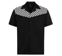 Anchor MSJ Men's 50s Retro Camp Rockabilly Style Cotton Mens Dress Shirts Bowling Shirts, Mosaic, XXL