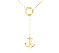 Anchor Necklace 925 Sterling Silver Y Necklace 14k Gold Plated Dainty Anchor Pendant Jewellery Valentines Day Gifts for Her Women Girls
