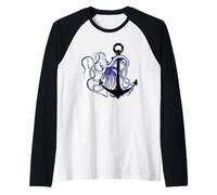 Anchor Octopus Angler Sailor sea Fish Tattoo Ink Fisherman Raglan Baseball Tee