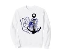 Anchor octopus angler sailor sea fish tattoo ink fisherman Sweatshirt