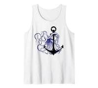 Anchor Octopus Angler Sailor sea Fish Tattoo Ink Fisherman Tank Top