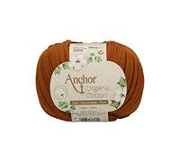 Anchor Organic Cotton, 50 g, Thickness: 4, Presentation: 125 m Caramel Brown Crochet Yarn