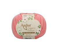 Anchor Organic Cotton, 50 g, Thickness: 4, Presentation: 125 m Flamingo Pink Crochet Yarn