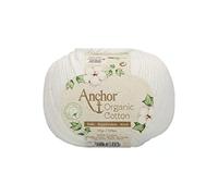 Anchor Organic Cotton, 50 g, Thickness: 4, Presentation: 125 m Snowy White Crochet Yarn