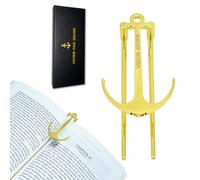Anchor Page Holder for Hands Free Reading Book Opener Reader Gift Metal Portable Music Recipe Book Hardcovers Paperbacks Magazines Clip Accessories, Gold