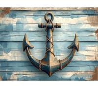 Anchor Paint by Numbers Landscape Paint by Numbers Kits,Hobbies for Adults Women,Painting by Numbers for Kids,without Frame DIY Acrylic Pigment Drawing Paintwork,for Home Wall Decor Gift 32x40in YF-12
