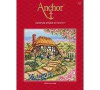 Anchor PCE944 Cross Stitch Rose Cottage, Assorted, 31 x 31cm