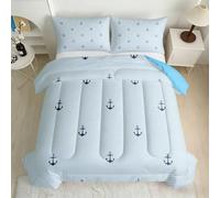 Anchor Plaid Coverless Duvet King 7.5 Tog 3D Printed Comforter