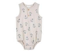 Anchor romper Ribbed Organic Cotton Beige 3 months