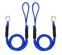 Anchor Rope, 1/2PCS Dock Lines Elastic Marine Rope Bungee Cords Shock Ties for Watercraft Jet Ski Pontoon Canoe Power Boat Accessories,Multi Purpose(2pcs Blue)