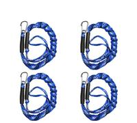 Anchor Rope, 4PCS Dock Lines Elastic Marine Rope Bungee Cords Shock Ties for Watercraft Jet Ski Pontoon Canoe Power Boat Accessories,Multi Purpose(BlueWhite-4PCS)