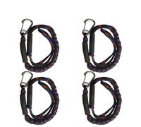 Anchor Rope, 4PCS Dock Lines Elastic Marine Rope Bungee Cords Shock Ties for Watercraft Jet Ski Pontoon Canoe Power Boat Accessories,Multi Purpose(BlackRed-4PCS)