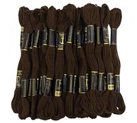 ANCHOR Stranded Cotton Hand Embroidery Thread Floss Pack of 25 Skeins-Dark Brown