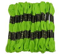 Anchor Stranded Cotton Hand Embroidery Thread Floss Pack of 25 Skeins-Parrot Green