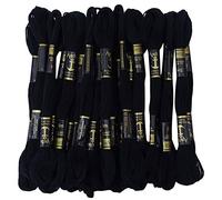 Anchor Stranded Cotton Thread Floss Cross Stitch Hand Embroidery Pack of 25 Skeins-Black