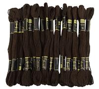 ANCHOR Stranded Cotton Thread Floss Cross Stitch Hand Embroidery Pack of 25 Skeins-Dark Brown