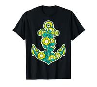 Anchor Sunflower Floral Nautical Ocean Life Lover Sailor T-Shirt