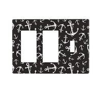 Anchor Switch Cover Decorative Triple Toggle Wall Plate For Kitchen Girls Boys Room 3 Gang Standard Size 6.57" X 4.65"