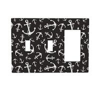 Anchor Switch Cover Decorative Triple Toggle Wall Plate For Kitchen Girls Boys Room 3 Gang Standard Size 6.57" X 4.65"