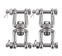 Anchor Swivel Shackle 2Pcs 304 Stainless Steel Rotating Ring Connector with Insurance M8 Marine Grade Resistant for Boat Anchoring and Mooring