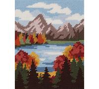 Anchor Tapestry Kit, Autumn Mountains, (w/h) 14 x 18cm