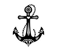 Anchor Wall Decal Removeable DIY Wall Tattoo Home Decorative Vinyl Sticker Living Room Decoration Bedroom Wall Art Mural Small - 33x43cm