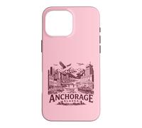Anchorage Alaska Skyline Harbor Mountain Adventure Design Case for iPhone 16 Pro Max