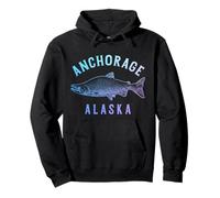 Anchorage Alaska Sockeye Salmon Fishing Souvenir Pullover Hoodie