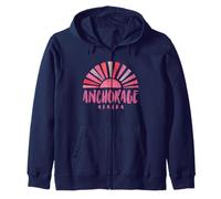 Anchorage Alaska Sunrise Zip Hoodie