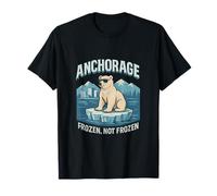 Anchorage Frozen Not Frozen Polar Bear Alaska Pride T-Shirt