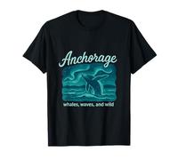 Anchorage Whale Waves Wild Alaska Pride Graphic T-Shirt