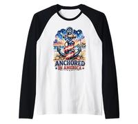 Anchored in America Patriotic Pride Raglan Baseball Tee