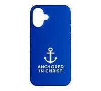 Anchored In Christ Bible Verse Anchor Cross Faith Believer Case for iPhone 16