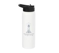 Anchored in Christ Faith Cross Christian Nautical Stainless Steel Insulated Water Bottle