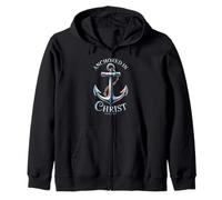 Anchored in Christ - Hebrews 6:19 Zip Hoodie
