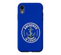 Anchored In Christ Vintage Bible Anchor Cross Nautical Faith Case for iPhone XR