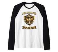 Anchored in Faith Christian Inspirational Design Raglan Baseball Tee