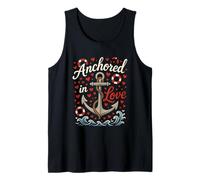 Anchored in Love Nautical Hearts Anchor Tank Top