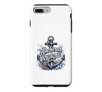 Anchored in Strength Vintage Anchor Ocean Nautical Case for iPhone 7 Plus/8 Plus