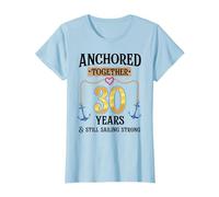 Anchored Together 30 Years Couples 30th Anniversary Cruise T-Shirt