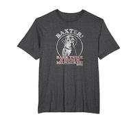 Anchorman Baxter Bark Twice Portrait T-Shirt, Men's Big and Tall, Dark Heather Grey, 2X Tall