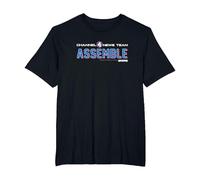 Anchorman Channel 4 New Team Assemble Blue T-Shirt, Men's Big and Tall, Black, 2X Tall