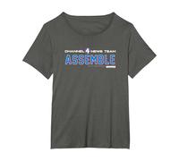 Anchorman Channel 4 New Team Assemble Blue T-Shirt, Women's Plus, Asphalt Grey, 2X