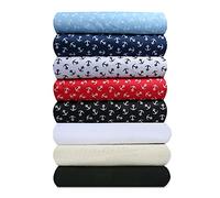 Anchors Design Printed Woven Fabric,Nautical Marine Theme.Soft Crunchy Feel.Also 100% Cotton Voile Semi Translucent Material.Crafts Projects,Linings,Home Decoration;Neotrims,Black,1M