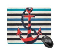 Anchors on A Blue Striped Mouse Mat Pad Small Gaming Mousepad Desktop Mousemat 18 * 22cm